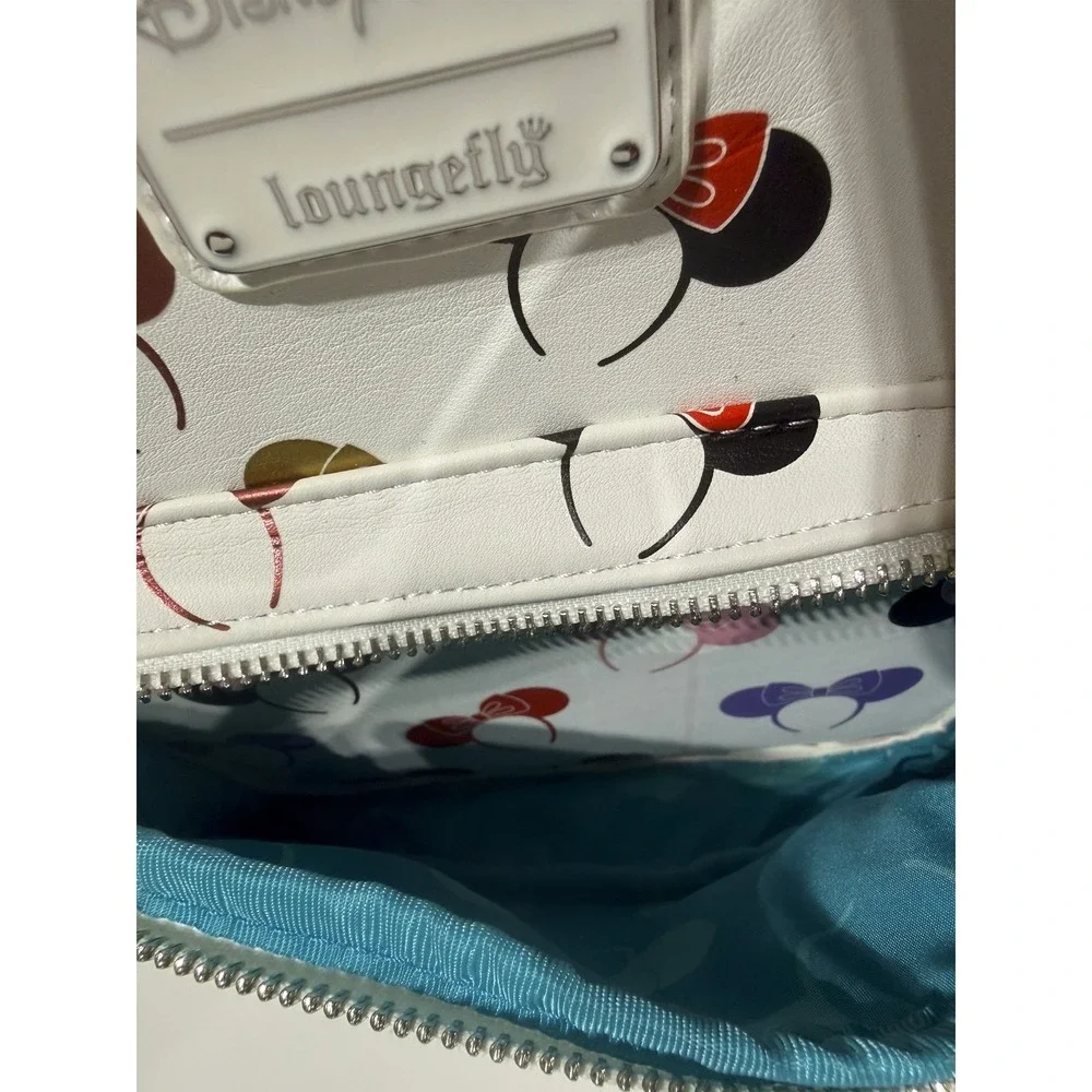 DISNEY PARKS Loungefly‎ Mini Backpack - Minnie Mouse Ears White - Size 10x9